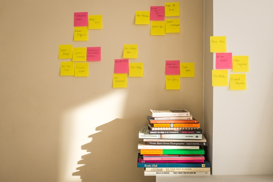 Post-its on the wall