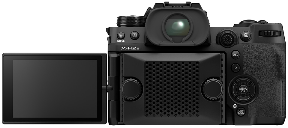 Fujifilm X-H2s with fan Fujifilm X-H2s with fan