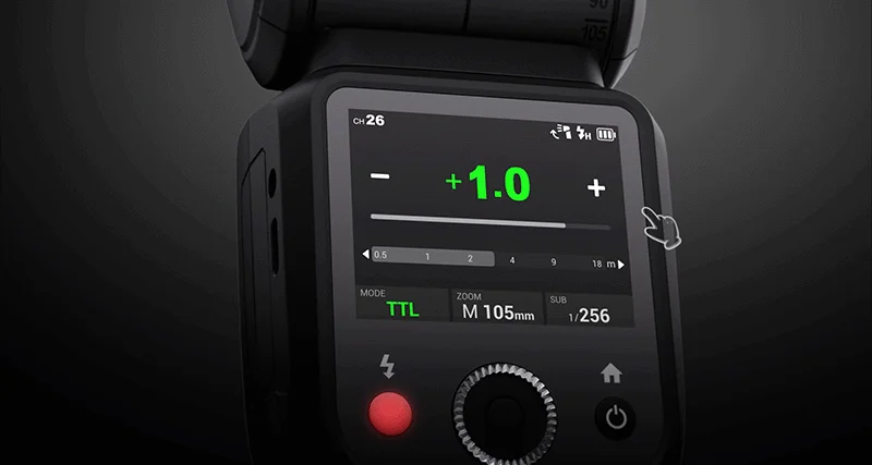 Godox V100 controls Godox V100 controls