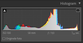 Correctly exposed histogram Correctly exposed histogram