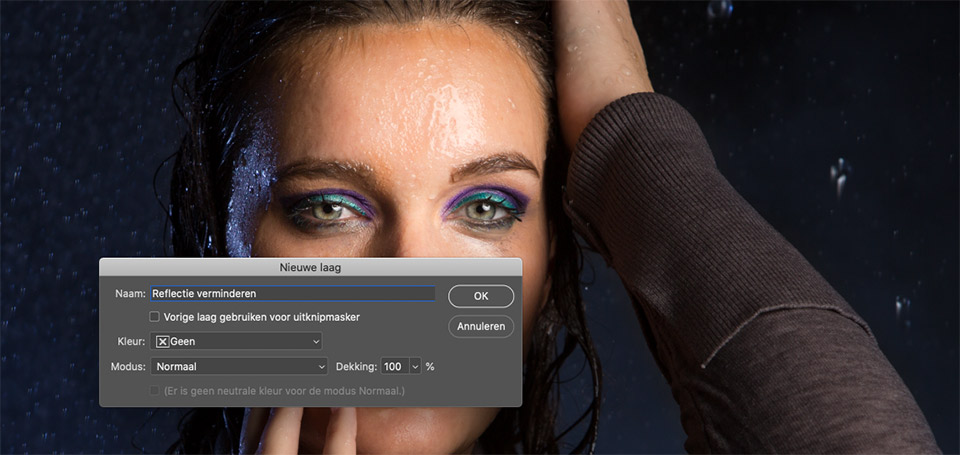 Remove reflections - Create a new layer