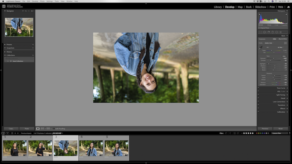Upside down in Adobe Lightroom