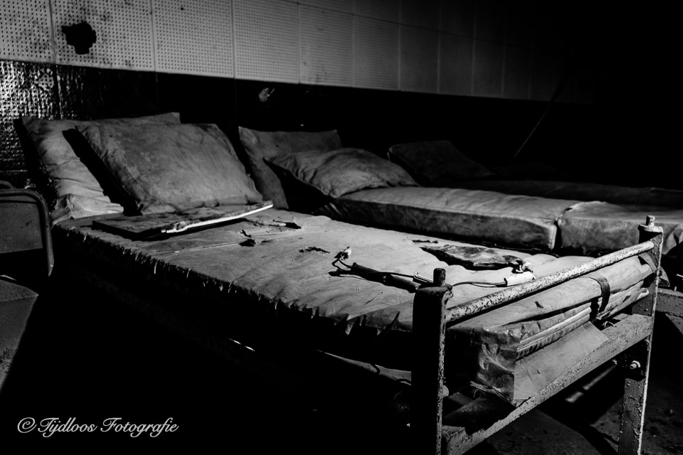 Bed with IV drip