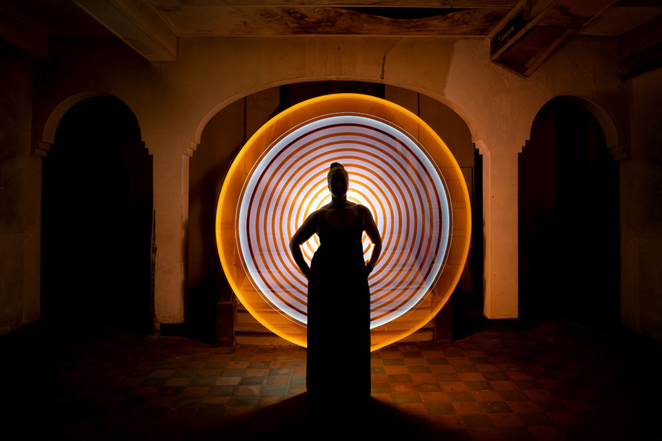 Light painting stripes Liesbeth van Asselt