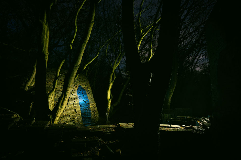 Light painting in nature