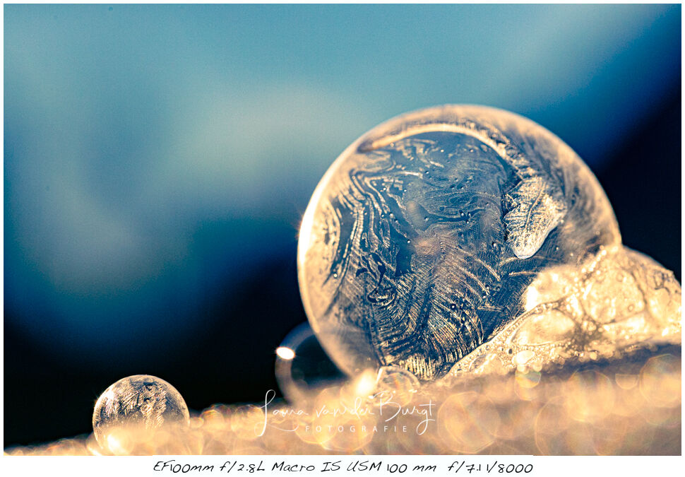 Frozen soap bubble Frozen soap bubble