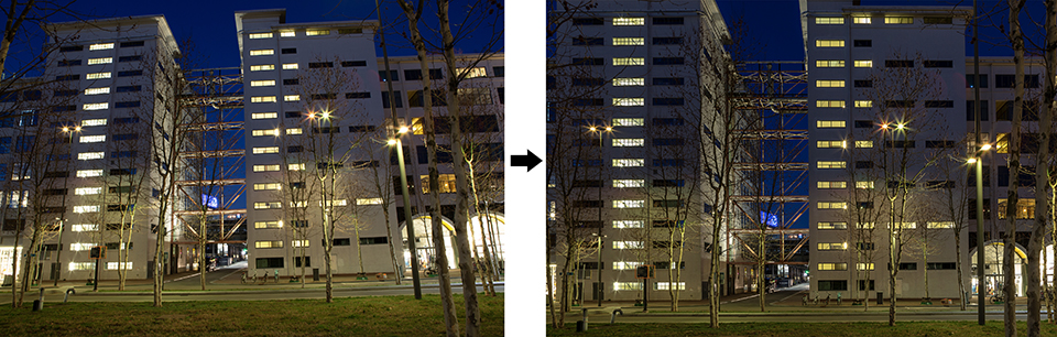 Architecture photo before and after