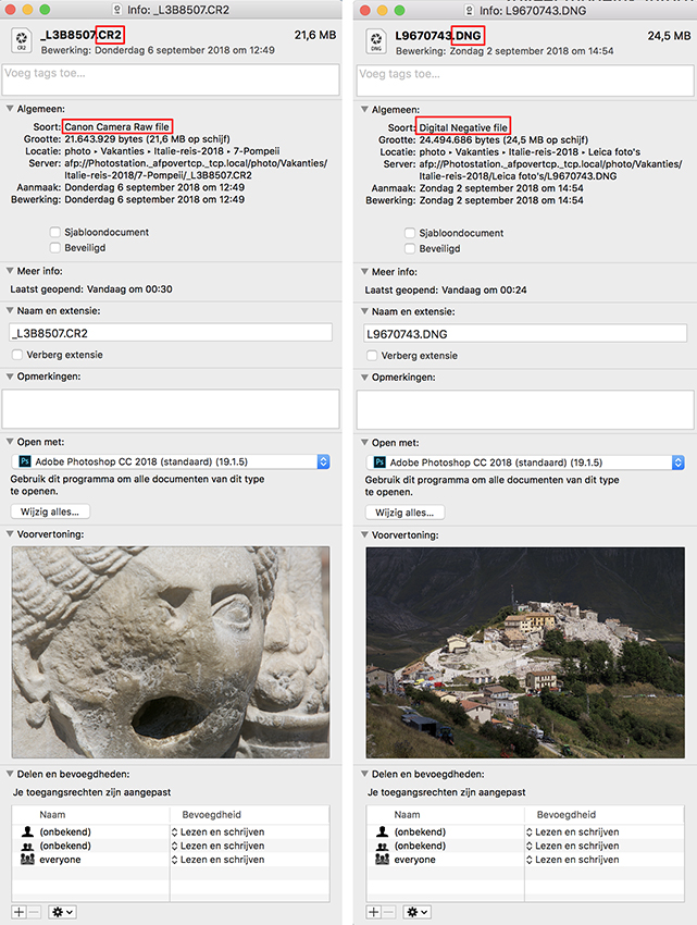 Camera RAW versus DNG Camera RAW versus DNG