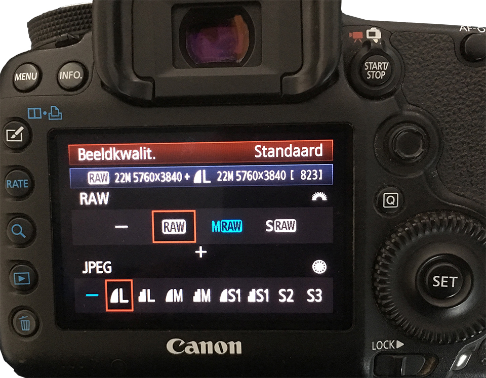 Set Canon to the highest resolution