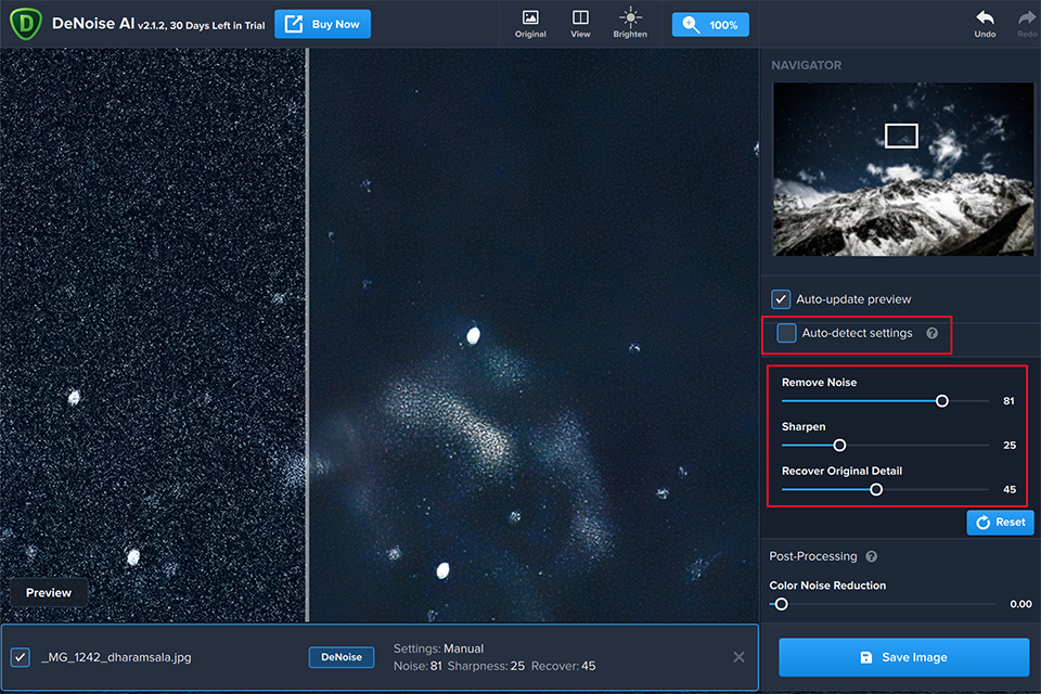 Dharamsala starry sky before after sliders Dharamsala starry sky before after sliders