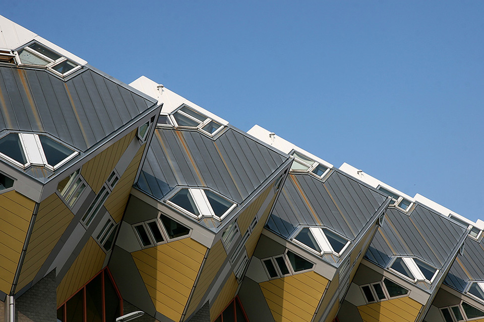 Diagonal lines cube houses Diagonal lines cube houses