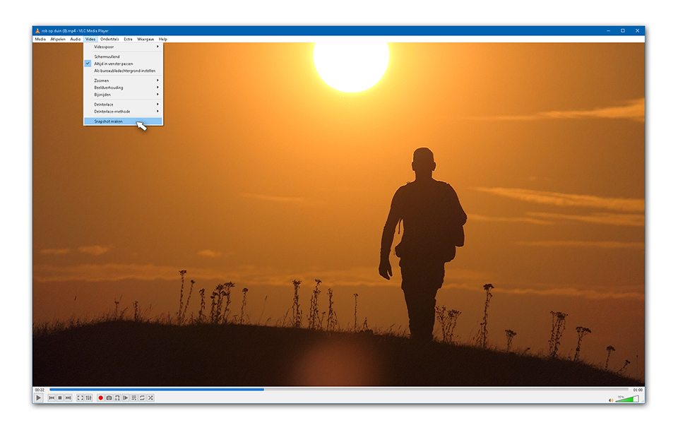 Creating a photo from video with VLC player Creating a photo from video with VLC player