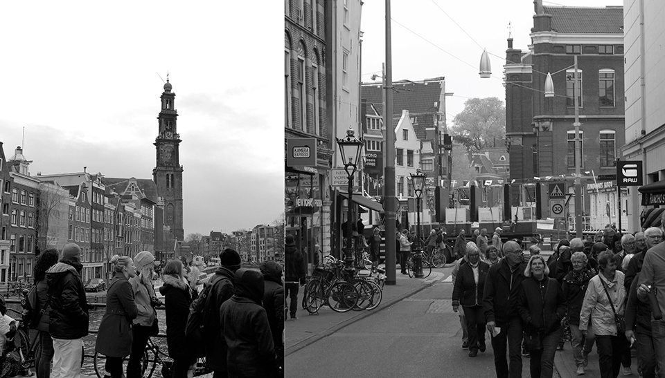Jvdb busy city Amsterdam canal