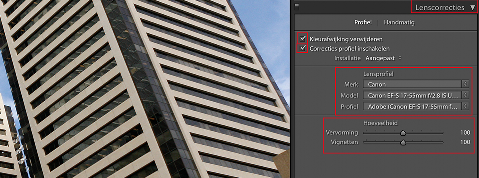 Lightroom automatic lens corrections