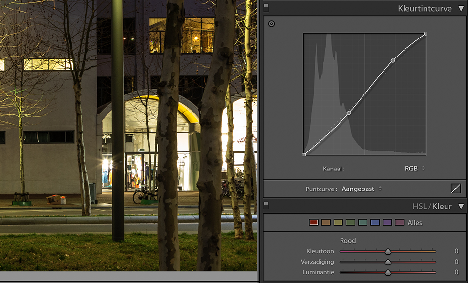 Lightroom Classic CC tone curve