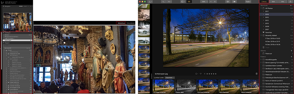 Lightroom versus luminar library Lightroom versus luminar library
