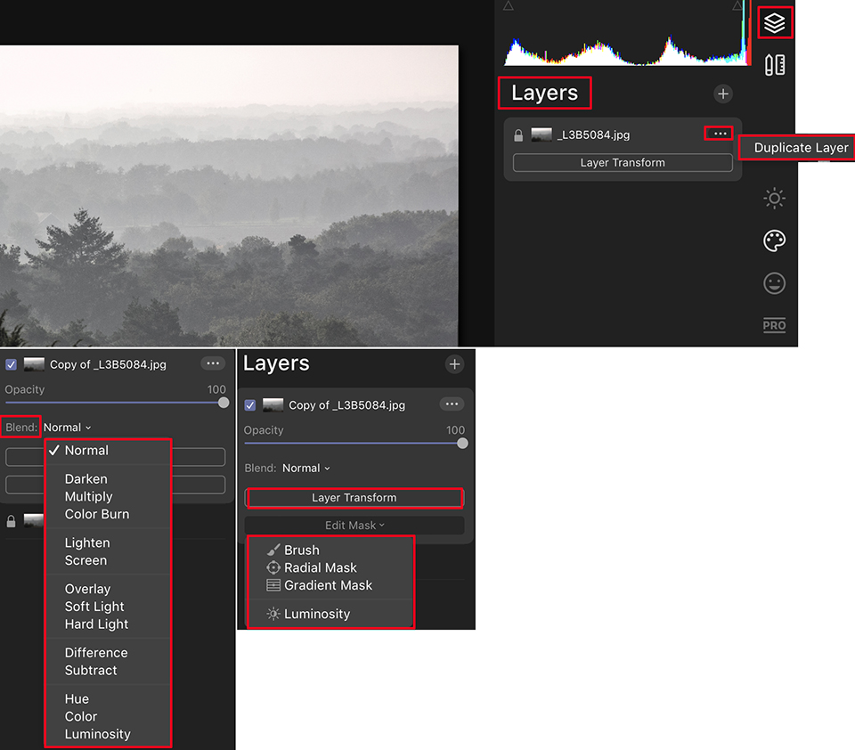 Luminar 4 layers Luminar 4 layers