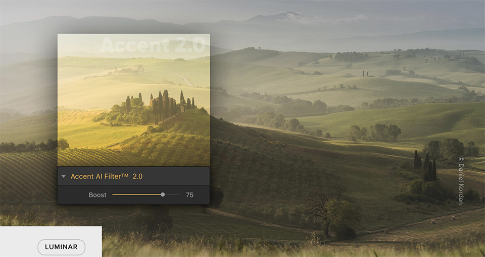 Luminar 3 Accent AI 2 filter Luminar 3 Accent AI 2 filter