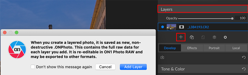 On1 raw editor layers