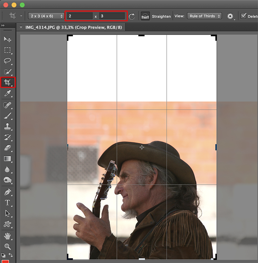 Photoshop cropping landscape to portrait 3n