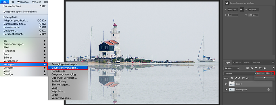 Create a reflection in Photoshop 5