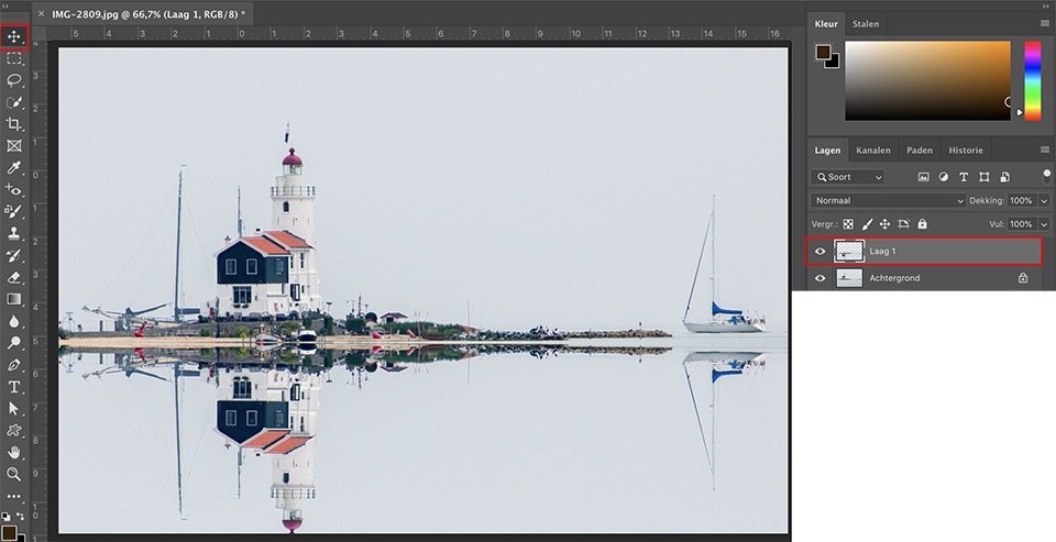 Create reflections in Photoshop 4