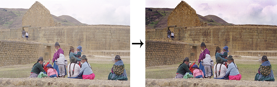 Photoshop graduated ND filter before and after