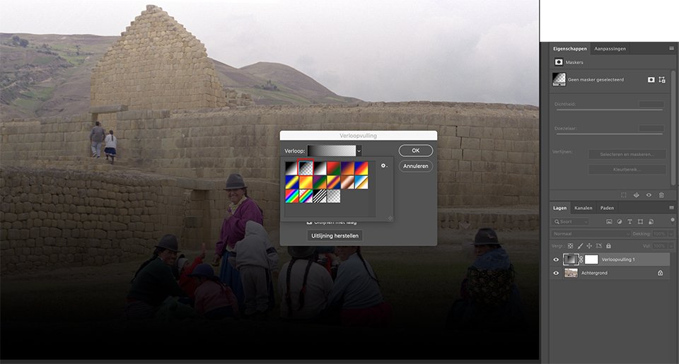 Photoshop graduated ND filter step 2