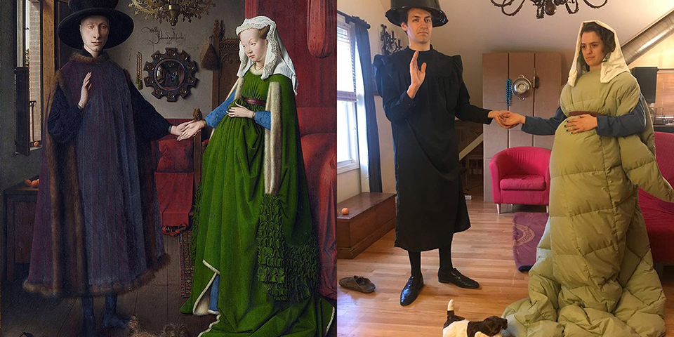 Recreating classic paintings quarantine 1 Recreating classic paintings quarantine 1