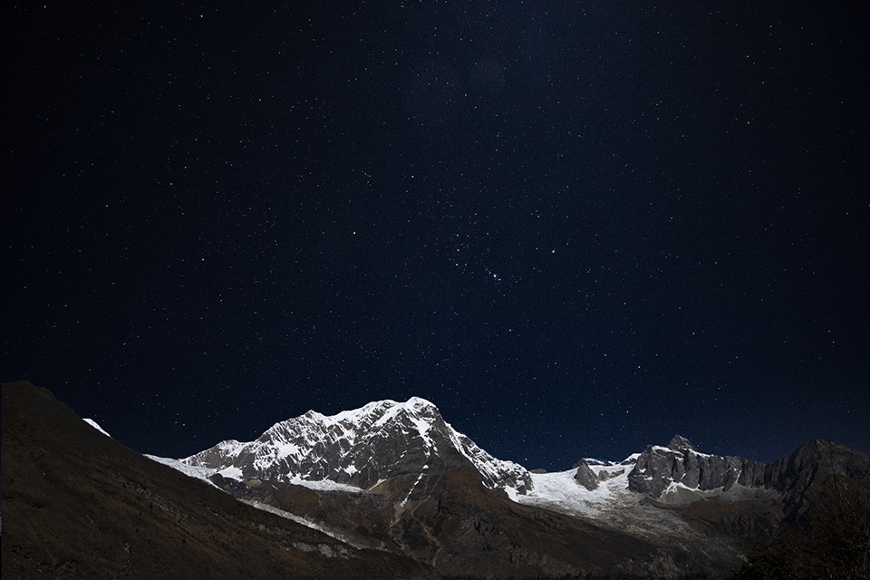 Samagaun manaslu nepal starry sky