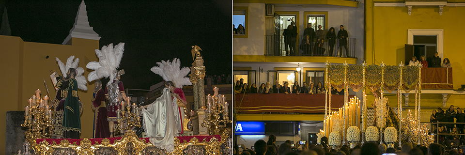 Semana santa with and without flash