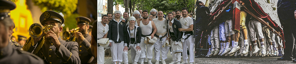 Semana Santa, musicians and bearers