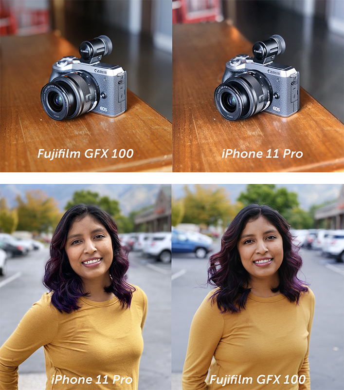Comparison iPhone 11 and Fujifilm GFX 100 Comparison iPhone 11 and Fujifilm GFX 100