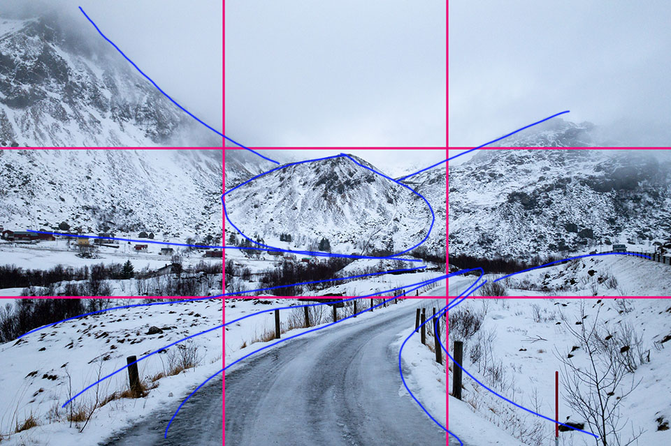 Composition guide lines thirds 08 lines