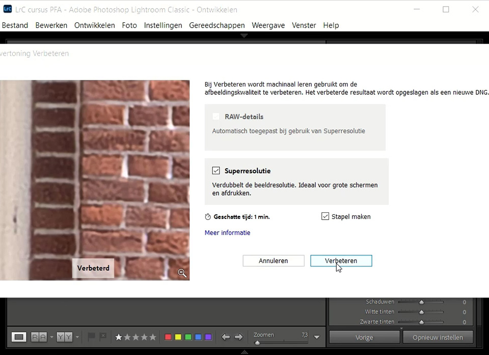 Lightroom super-resolution Lightroom super-resolution