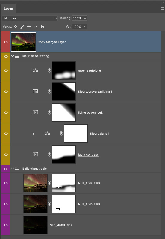 Organising the Photoshop layer stack Organising the Photoshop layer stack
