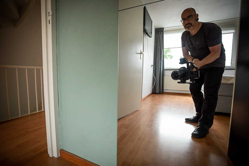 Nando shooting a property video selfie Nando shooting a property video selfie