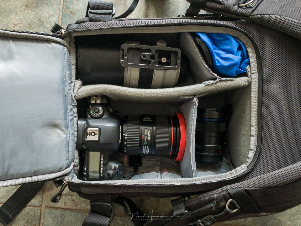 Nando camera backpack, lens on camera 3 Nando camera backpack, lens on camera 3