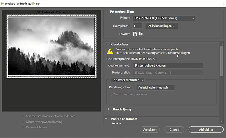 Nando screenshot epson ecotank et8500 Photoshop print