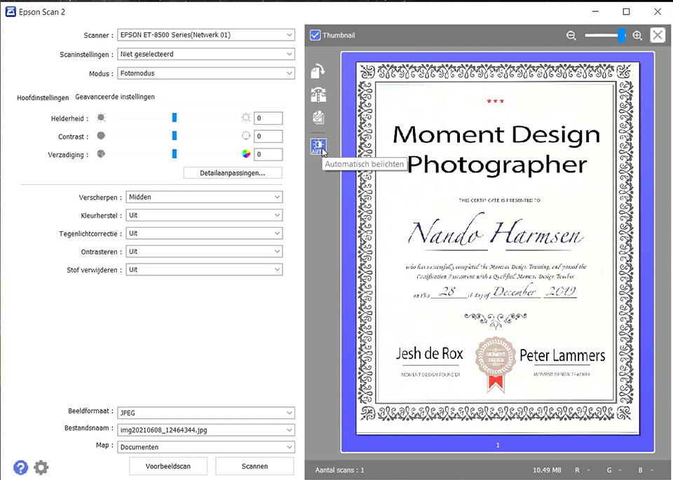 Nando screenshot epson ecotank et8500 scan result