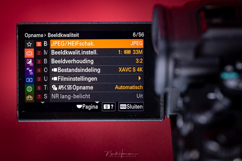 Nando Sony A7 IV menu Nando Sony A7 IV menu