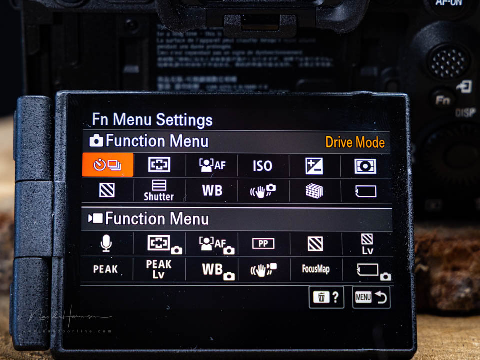 Nando Sony A7R V quick menu Nando Sony A7R V quick menu