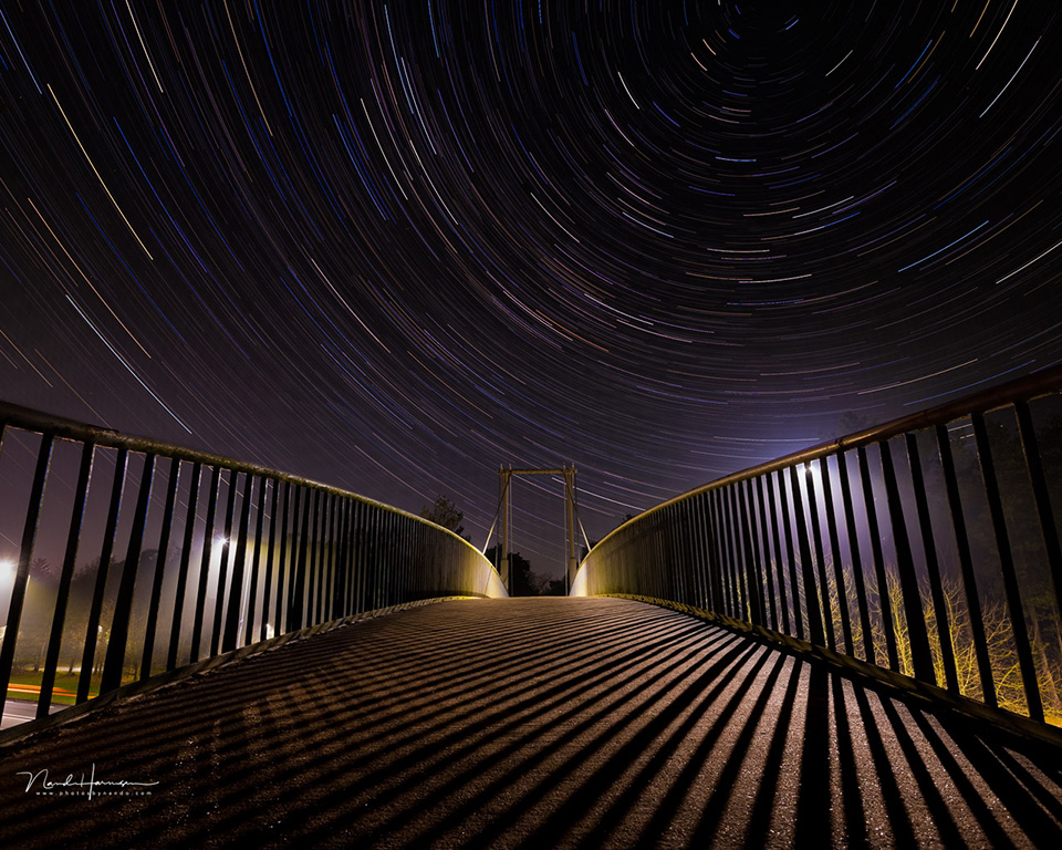 Nando star trails cycle bridge Nando star trails cycle bridge