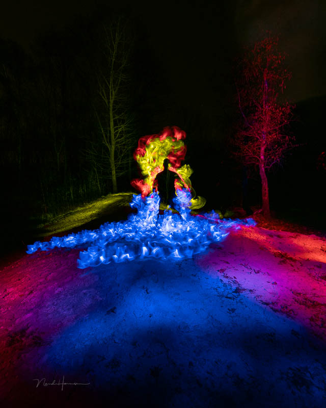 Nando practising light painting
