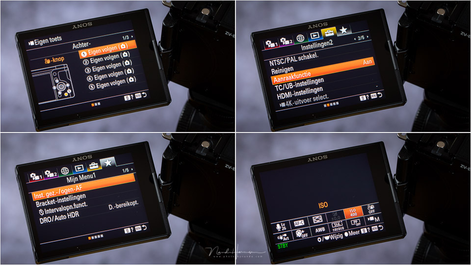 Sony ZV-E10 custom menu Sony ZV-E10 custom menu