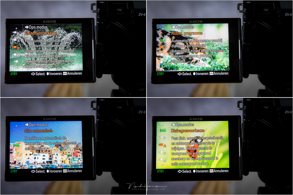 Sony ZV-E10 help menu Sony ZV-E10 help menu