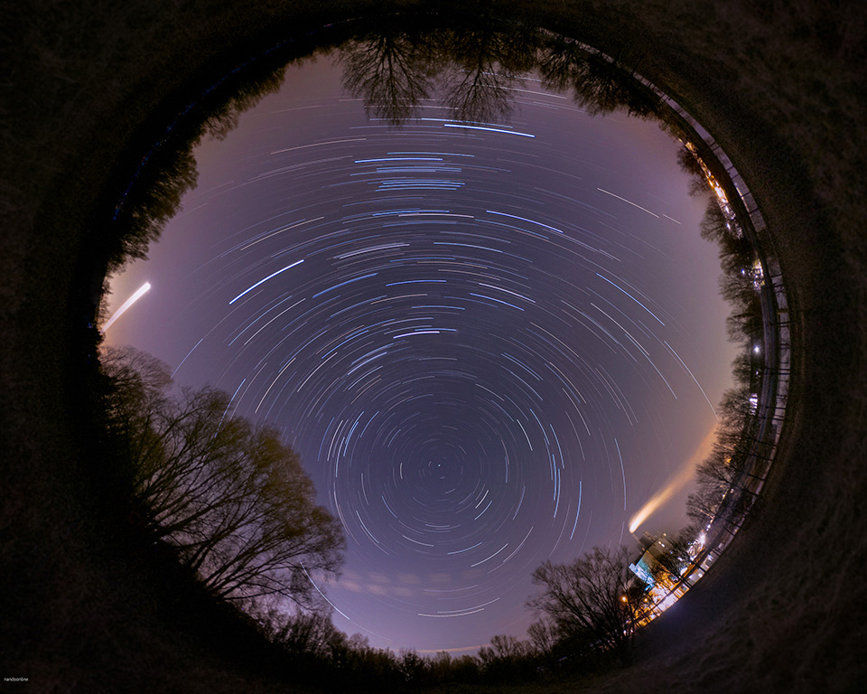 Star trails sky dome Star trails sky dome
