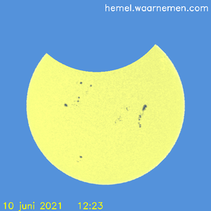 Solar eclipse 20210610 max Solar eclipse 20210610 max