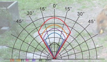 PIR detection range of a trail camera PIR detection range of a trail camera