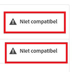 Adobe warning: not compatible. What now?